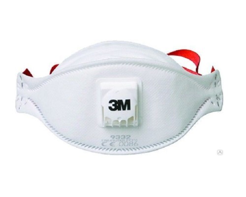 Фильтрующая полумаска респиратор 3M™ Aura™ 9332 для защиты от пылей и туманов