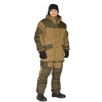 Костюм зимний Горка (куртка, брюки) утепленный на синтепоне, ткань палатка/оксфорд, цвет хаки