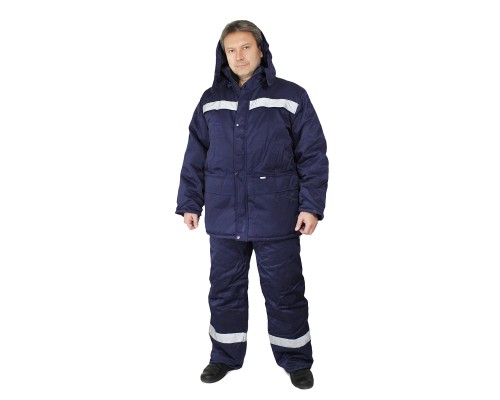 Костюм мужской Специалист утепленный (куртка, брюки) на синтепоне, ткань смесовая, цвет темно-синий